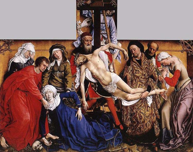 Rogier van der Weyden Descent of Christ from the Cross by Rogier van der Weyden Spain oil painting art